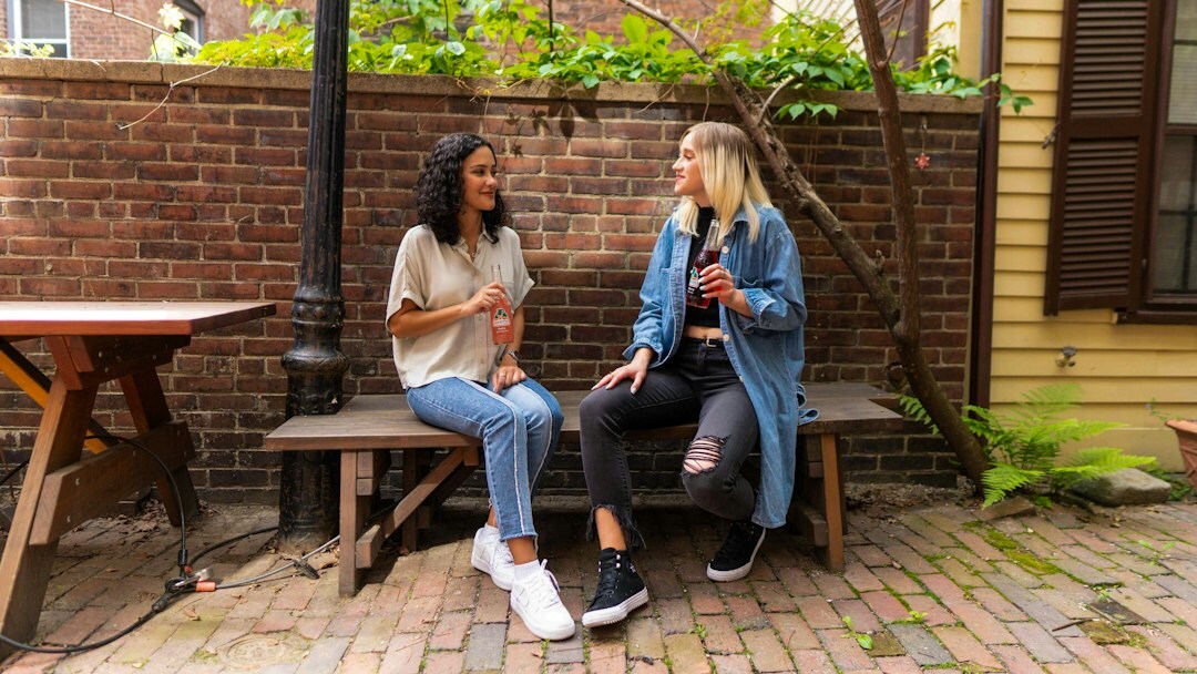 friends having supportive conversation