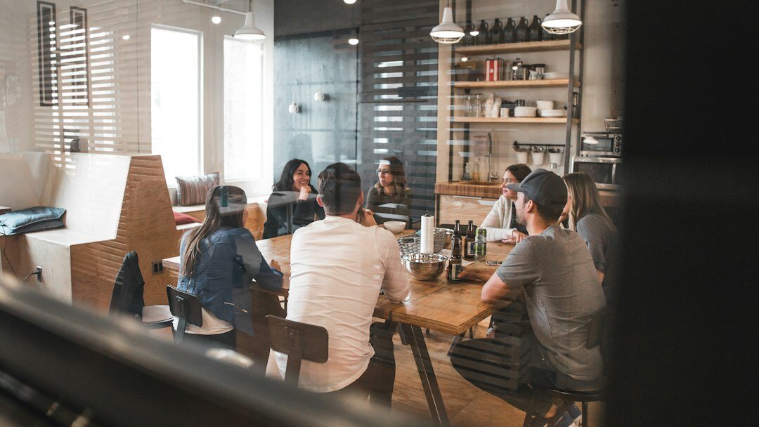 team meeting in office