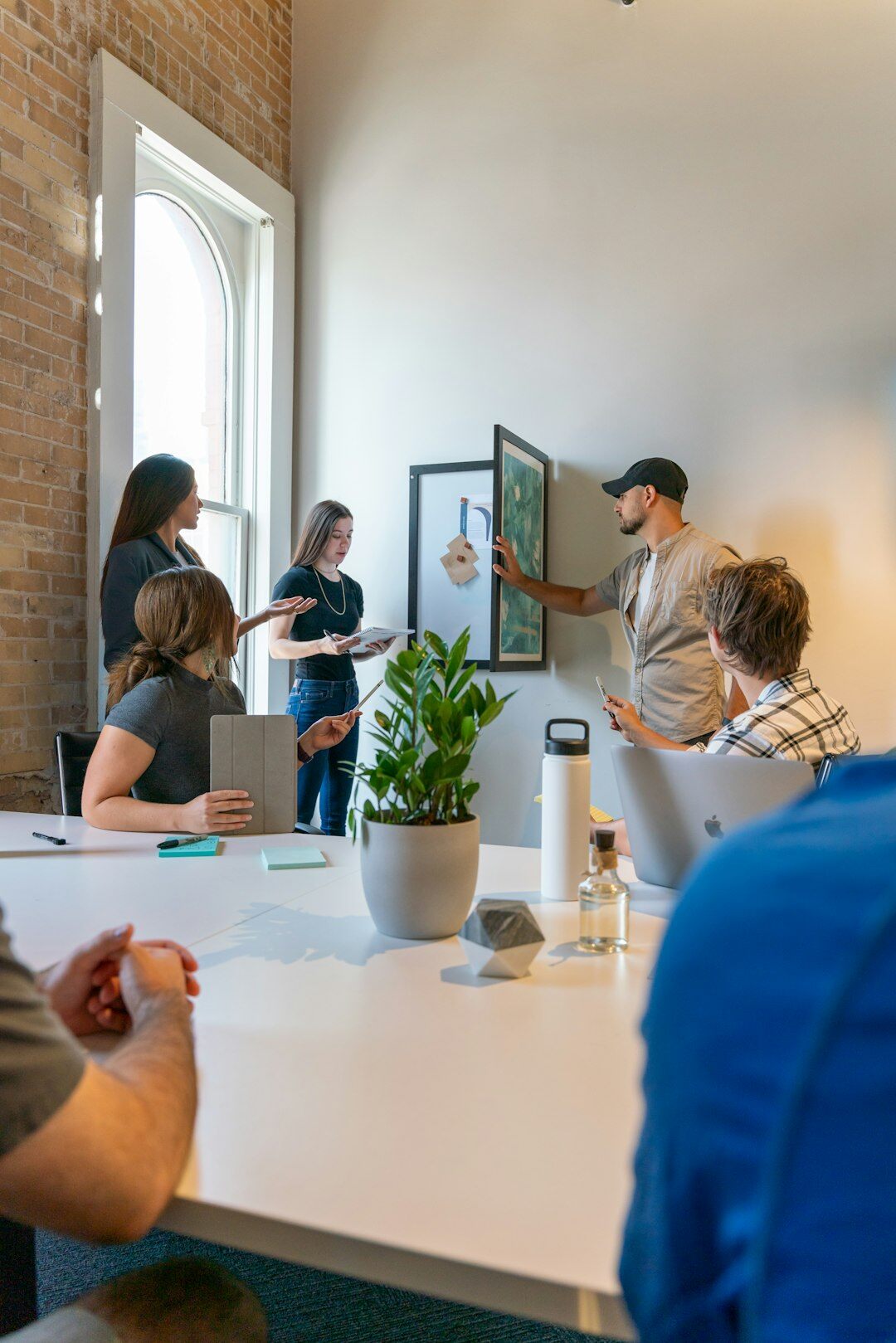 team meeting in office