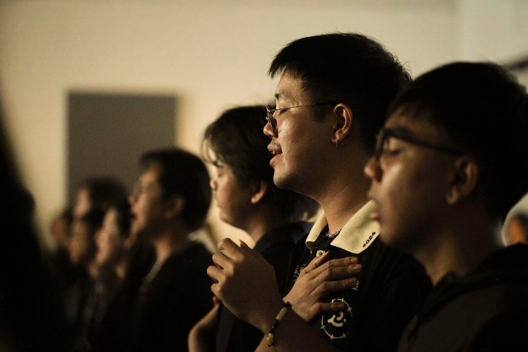people listening attentively